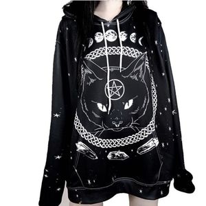 Black Witchy Pagan Cat Hoodie